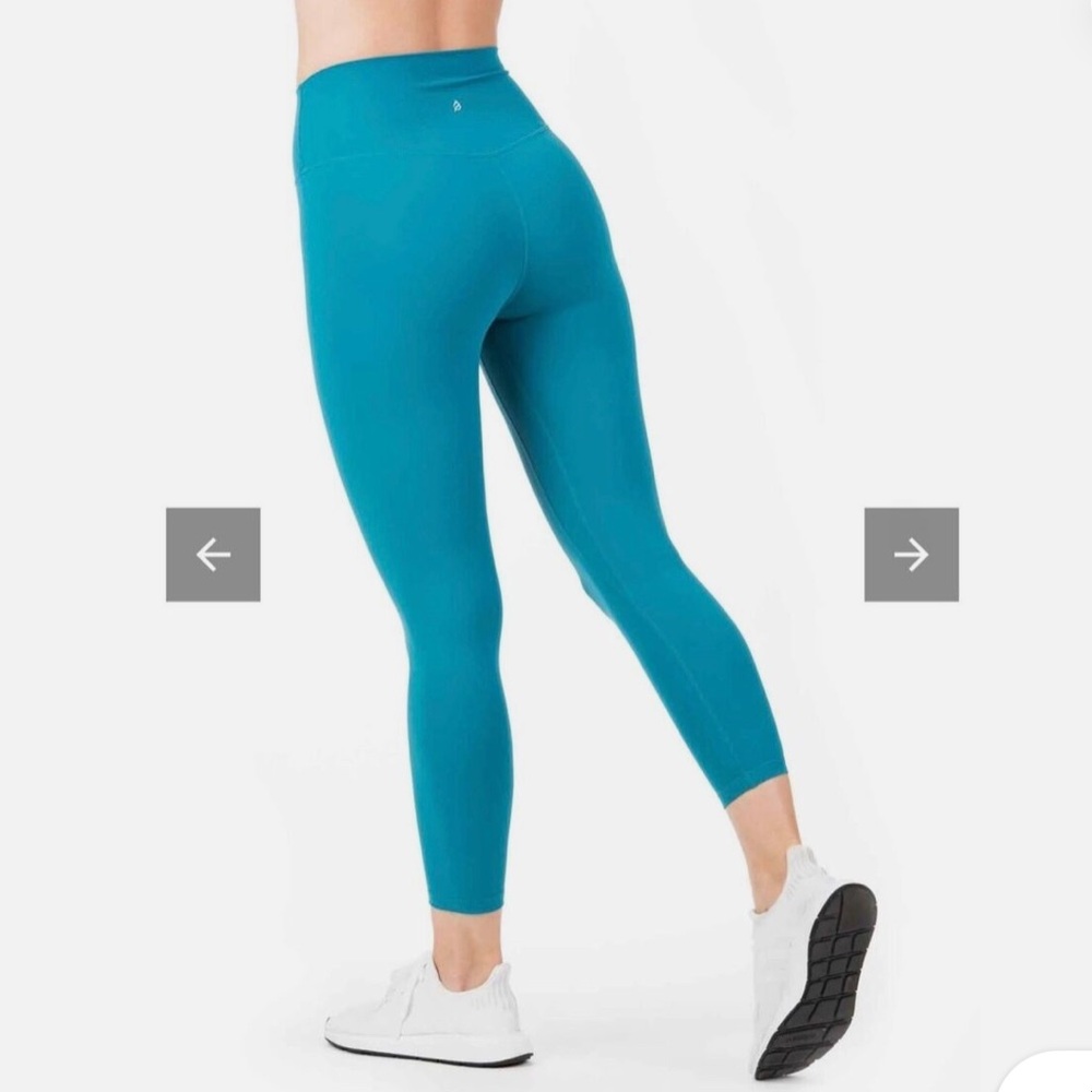 P’Tula Danielle Luxe Leggings  Color Blue Turquoise Size M  26”
